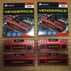 CORSAIR VENGEANCE DDR3-1866MHz PC3-15000 (4GB×2)×2set=16GB CMZ8G3M2A1866C9R 動作確認済み デスクトップ用PCメモリ