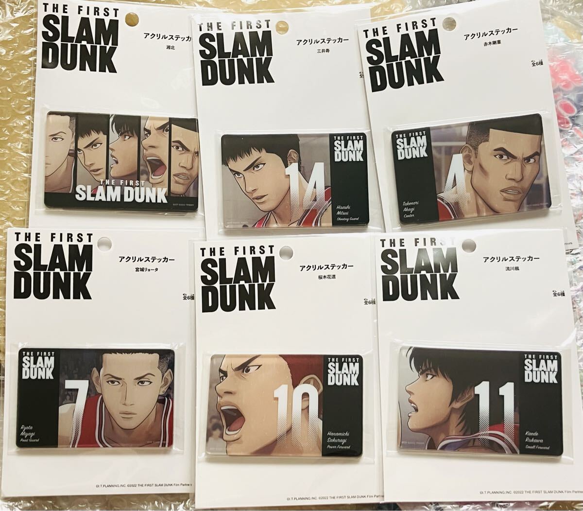 THE FIRST SLAM DUNK アクリルステッカー 全6種 コンプリート THE FIRST SLAM DUNK アクリルステッカー 全6種 コンプリート