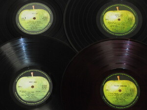 盤のみ☆4枚/THE BEATLES/ザ・ビートルズ/ジャケ無/LET IT BE/ABBEY ROAD/RUBBER SOUL/YELLOW SUBMARINE=赤盤