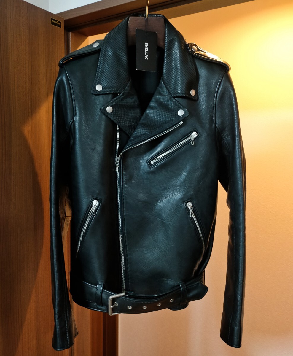 SHELLAC シェラック　鹿革ライダースジャケットブラック　新品未使用 2025年最新】Yahoo!オークション -シェラック (shellac