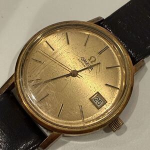 【1円〜】OMEGA DE VILLE/オメガ デビル 自動巻き デイト ゴールド系 オメガ革ベルト K242S