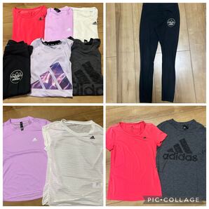 アディダス adidas Tシャツ 服 まとめて 6着 セット スポーツウェア パンツ ヨガ レディース まとめ売り