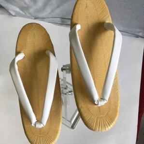 婦人草履 白緒 スポンジ底 M寸 新品未使用 1017