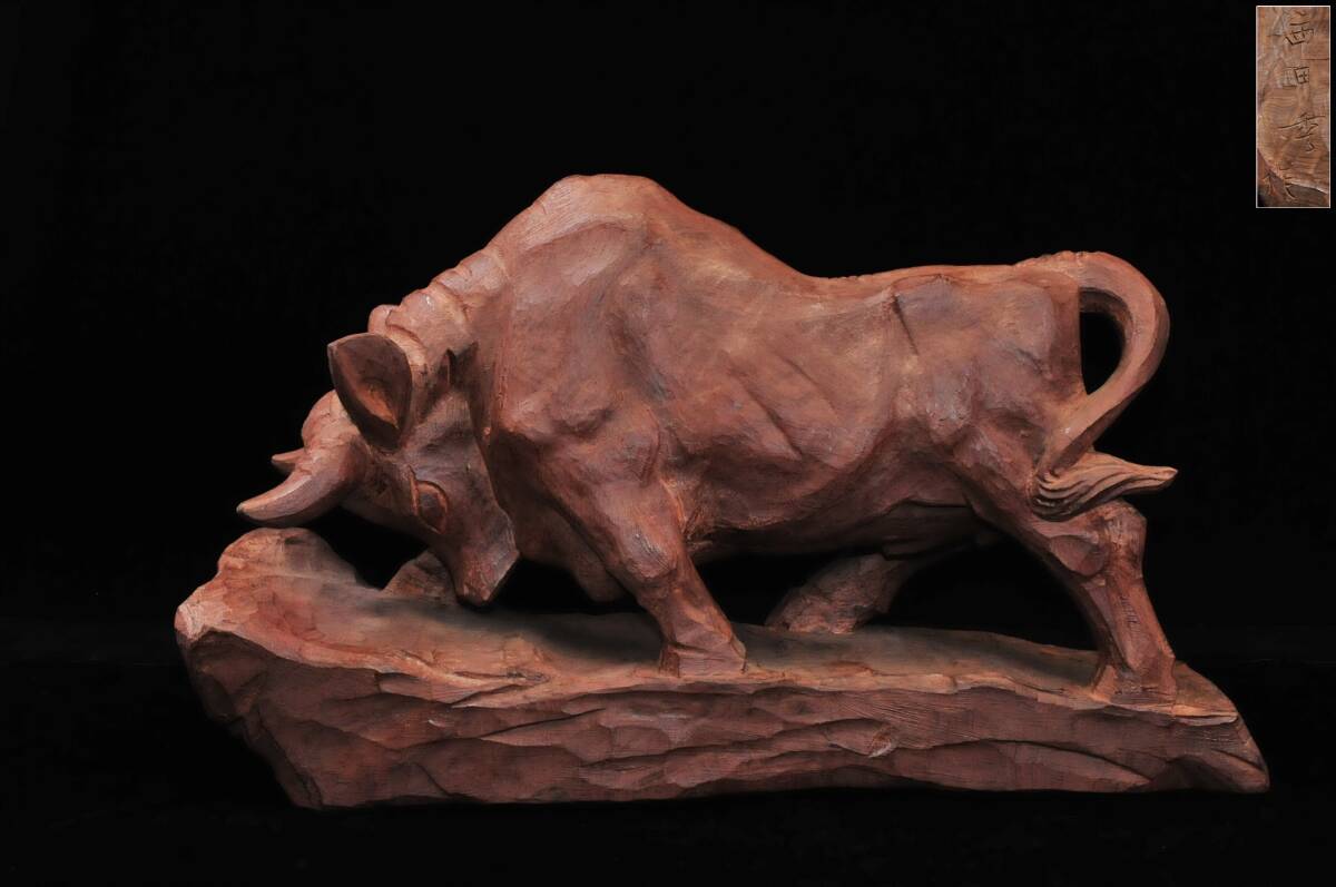 Yahoo!オークション -「木彫り 牛」の落札相場・落札価格