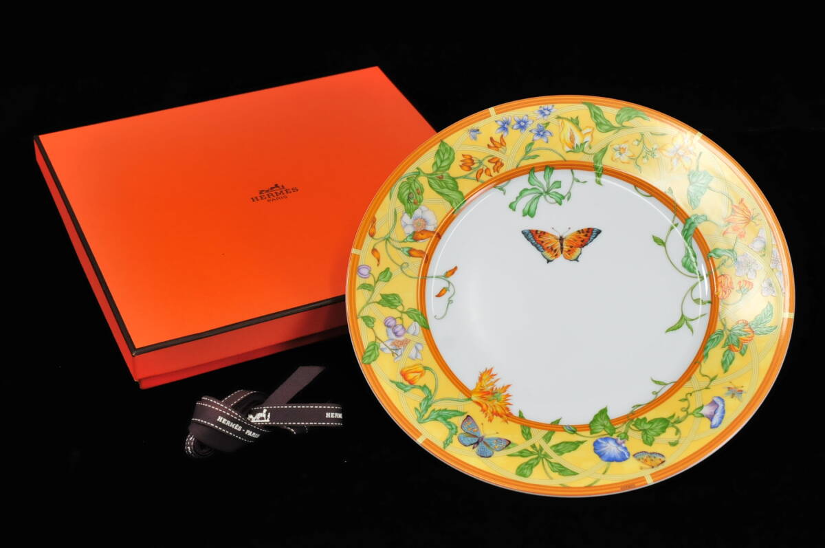 エルメス タイセット 皿 小皿 プレート マンダリン 新品・未使用品！ HERMES 2点セット エルメス シュヴァルドリアン 009812 丸型