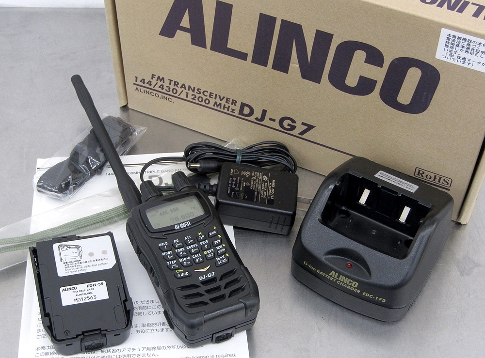 J*1様 中古 ALINCO DJ-G7 144/430/1200MHZトランシ DJ-G7 | 無線機器 アルインコ株式会社電子事業部
