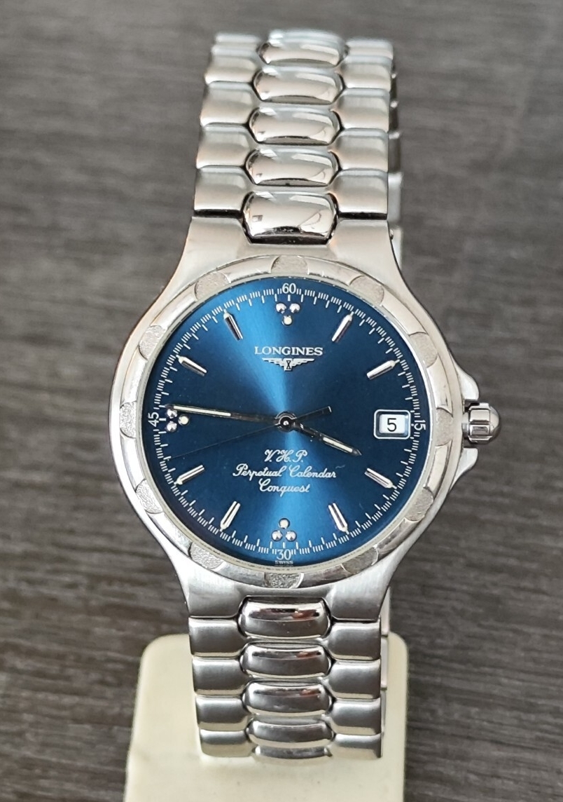 ロンジン　コンクエスト2001 パーペチュアル　デイト　メンズ【美品】 Yahoo!オークション - ロンジン コンクエスト LONGINES Conquest