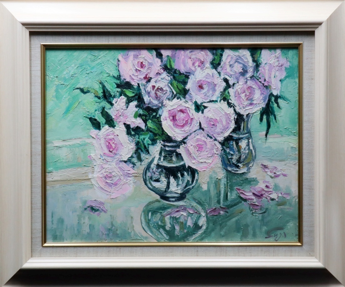 10月17日 限定価格❣️大型絵画◆渡辺俊也◆油彩画Ｆ１０号◆プレート付 Yahoo!オークション -「f10油彩」の落札相場・落札価格