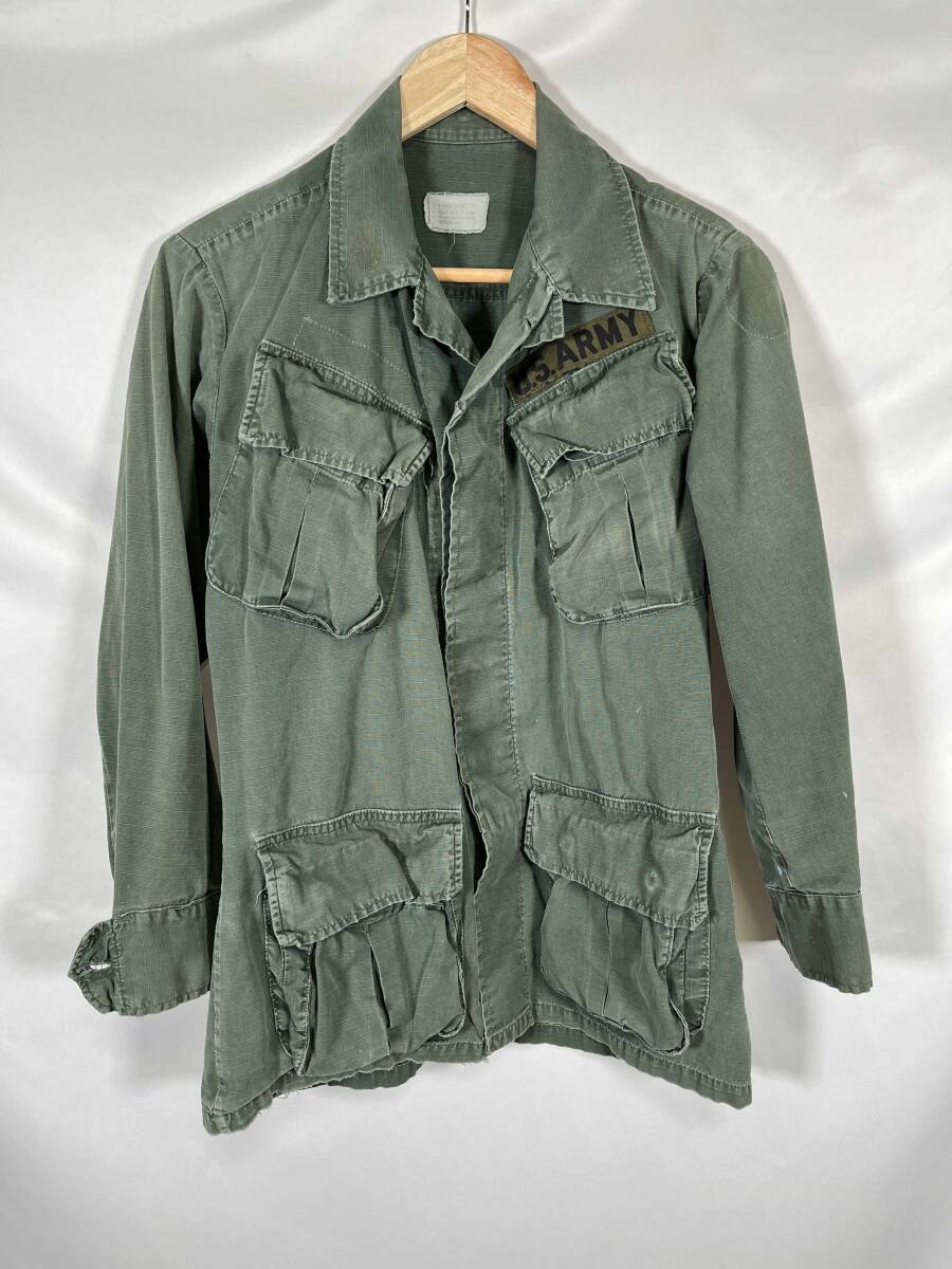 ベトナム戦争 実物使用品ジャングル ファティーグ 4th 米軍放出品 60's/実物/米軍/4th/ジャングルファティーグ ジャケット【S-R