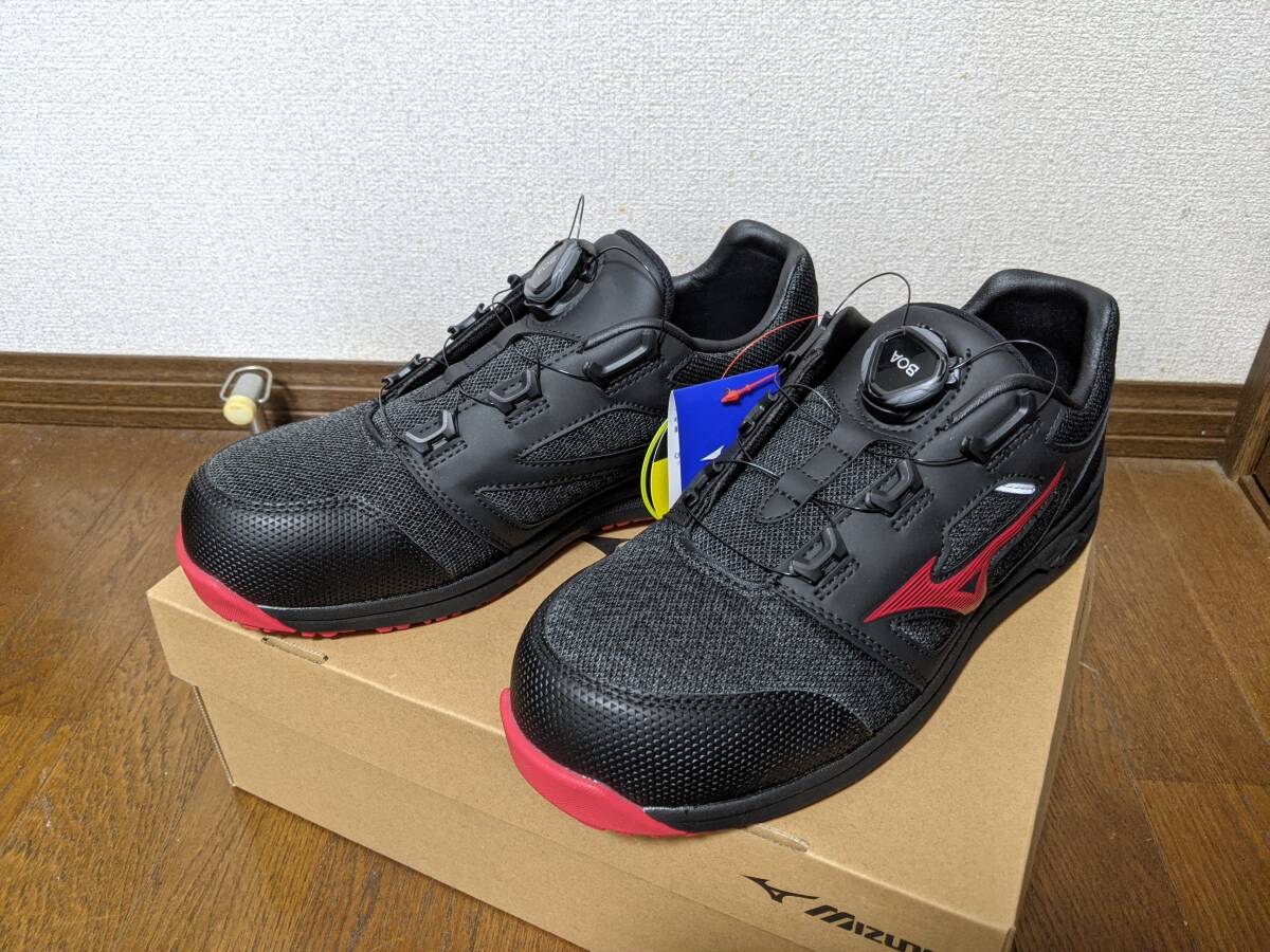 【新品未使用】Mizuno ALMIGHTY CS ブラック 23.0 EEE オールマイティ CS（作業靴/プロスニーカー）｜ワーキング