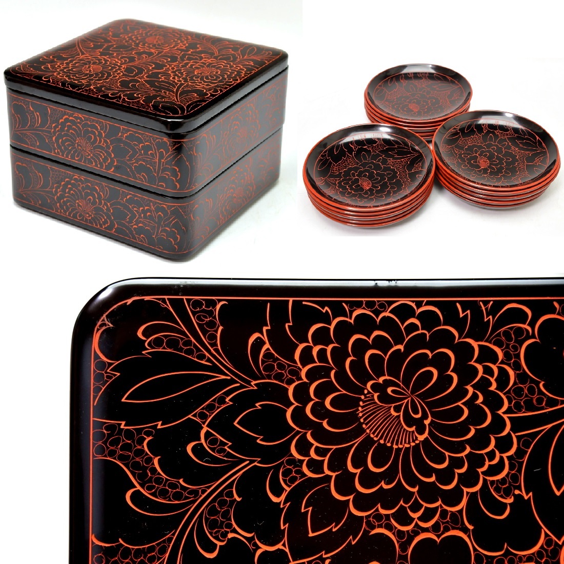 輪島塗 重箱 木製 漆芸 漆器 弧形重箱 輪島塗 重箱 木製 御重 木製漆器 漆芸 漆器 工芸 漆