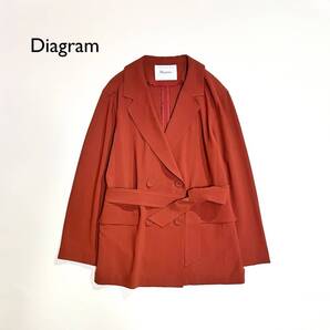 ci72 Diagram テーラードジャケット ベルト付き トリアセダブルジャケット 定価41,800円