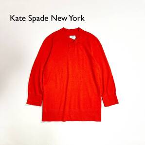 ci58 Kate spade new york カシミヤ ボウタイニット セーター 七分袖 リボン プチハイネック ケイトスペード ニューヨーク