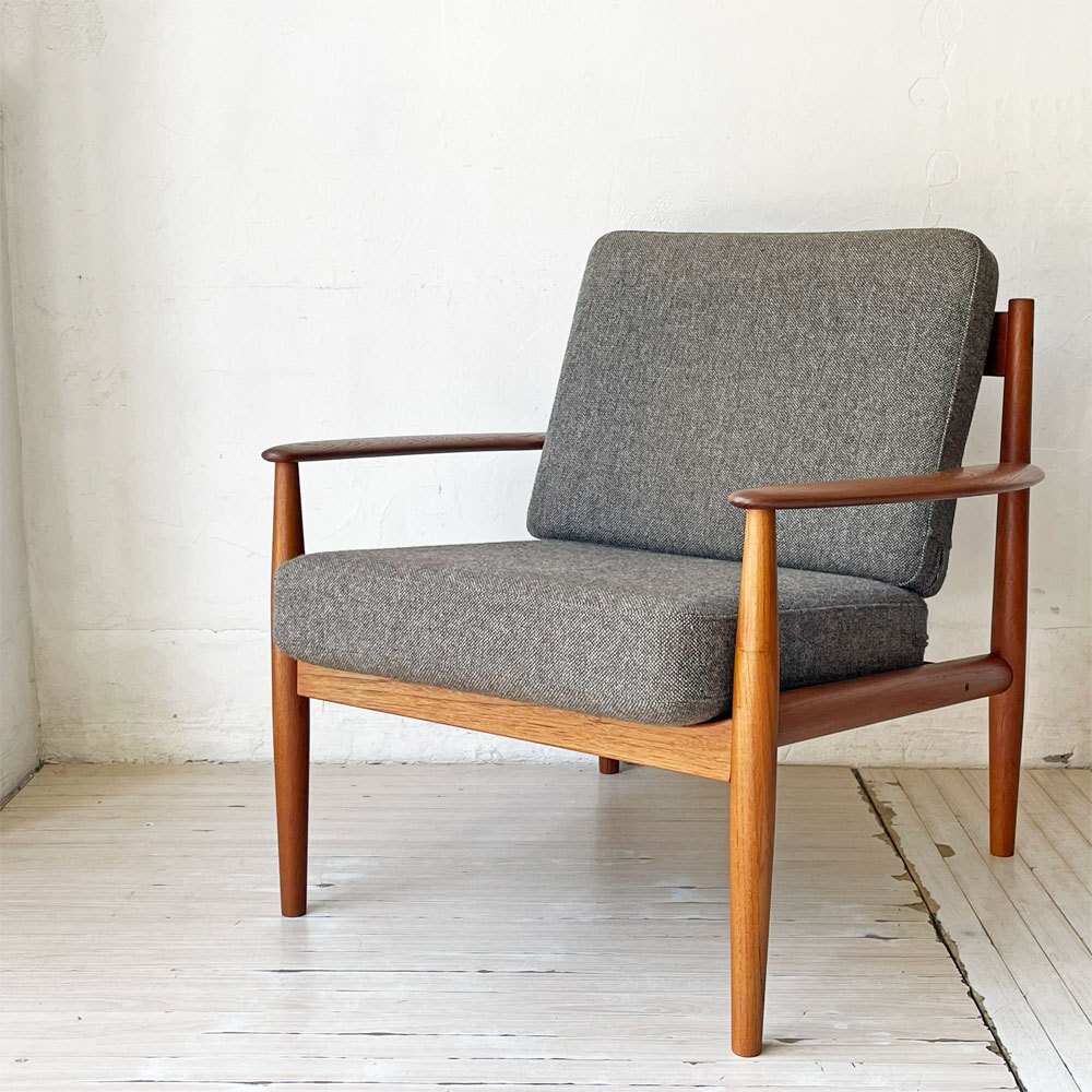 イージーチェア　チーク　デンマーク ヴィンテージ デンマーク製 チーク材×オーク材 イージーチェア①