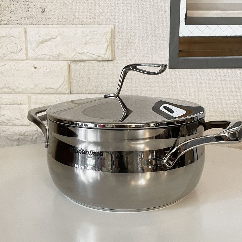 中古美品タッパーウェア 21㎝浅鍋 （両手鍋）IH対応 中古美品タッパーウェア 21㎝浅鍋 （両手鍋）IH対応 - メルカリ