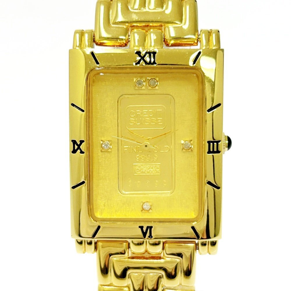 CREDIT SUISSE クレディスイスGOLD クォーツ腕時計 ウォッチ CREDIT SUISSE クレディスイスゴールド クォーツウデドケイ ウォッチ