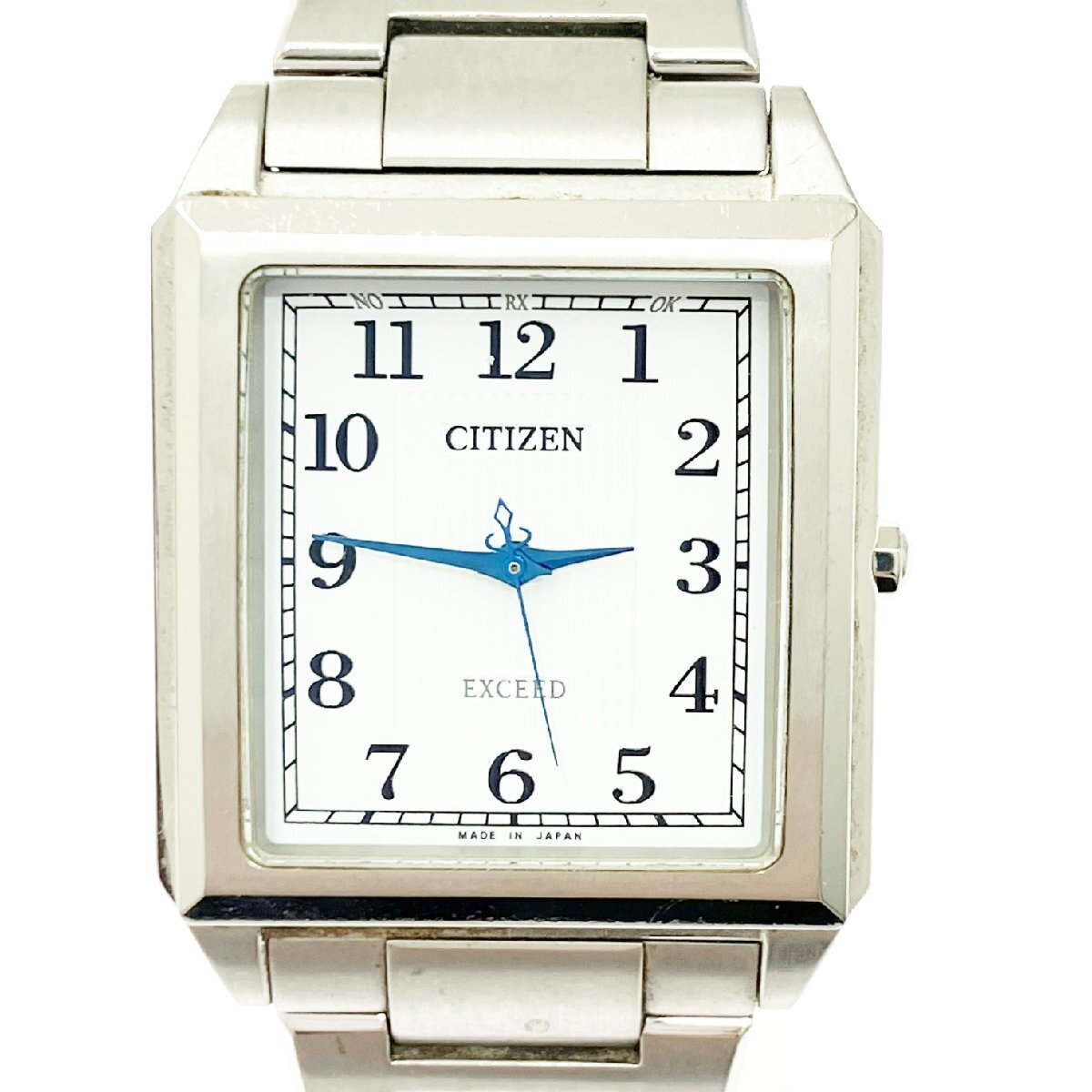 シチズン　エクシード 美品 チタン 電波ソーラー 定価120,000円 レア物 人気モデル シチズン 曜日表示 高級ライン エクシード