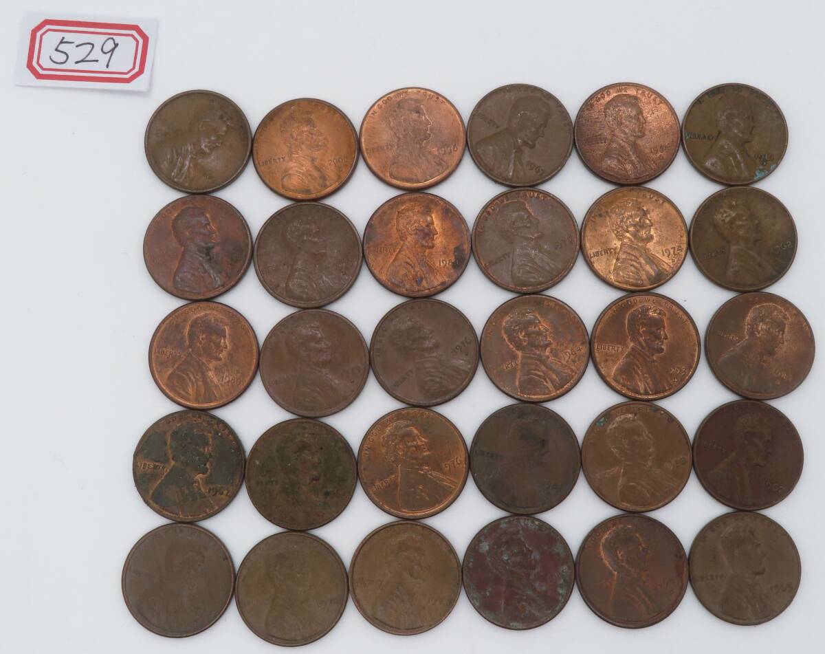 2454【アメリカ】1セント　硬貨　1,000枚セット Yahoo!オークション -「アメリカ 1セント」の落札相場・落札価格