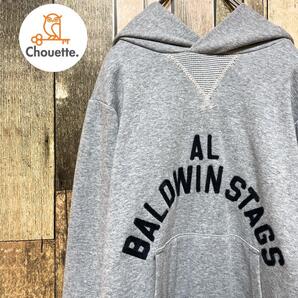 《激レア》ブリーズ BREEZE☆プルオーバーパーカー S 刺繍ロゴ センター刺繍 ビッグロゴ アーチロゴ ロゴタグ 星条旗 90's 90s グレー h