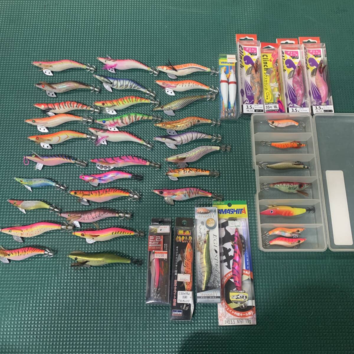 エギ 23個セット まとめ売り エギングロッド エギイーター3 76 ＆ フライデー3 XE3000 リール