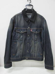 (96)Â EDWIN Edwin Мужская Джинсовая Куртка G-Jan Воротник Boa На Подкладке Скандинавский Узор Размер XL Темно-Синий Красивый Пункт