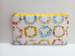 ☆ハンドメイド☆横長フラットフリーポーチ35