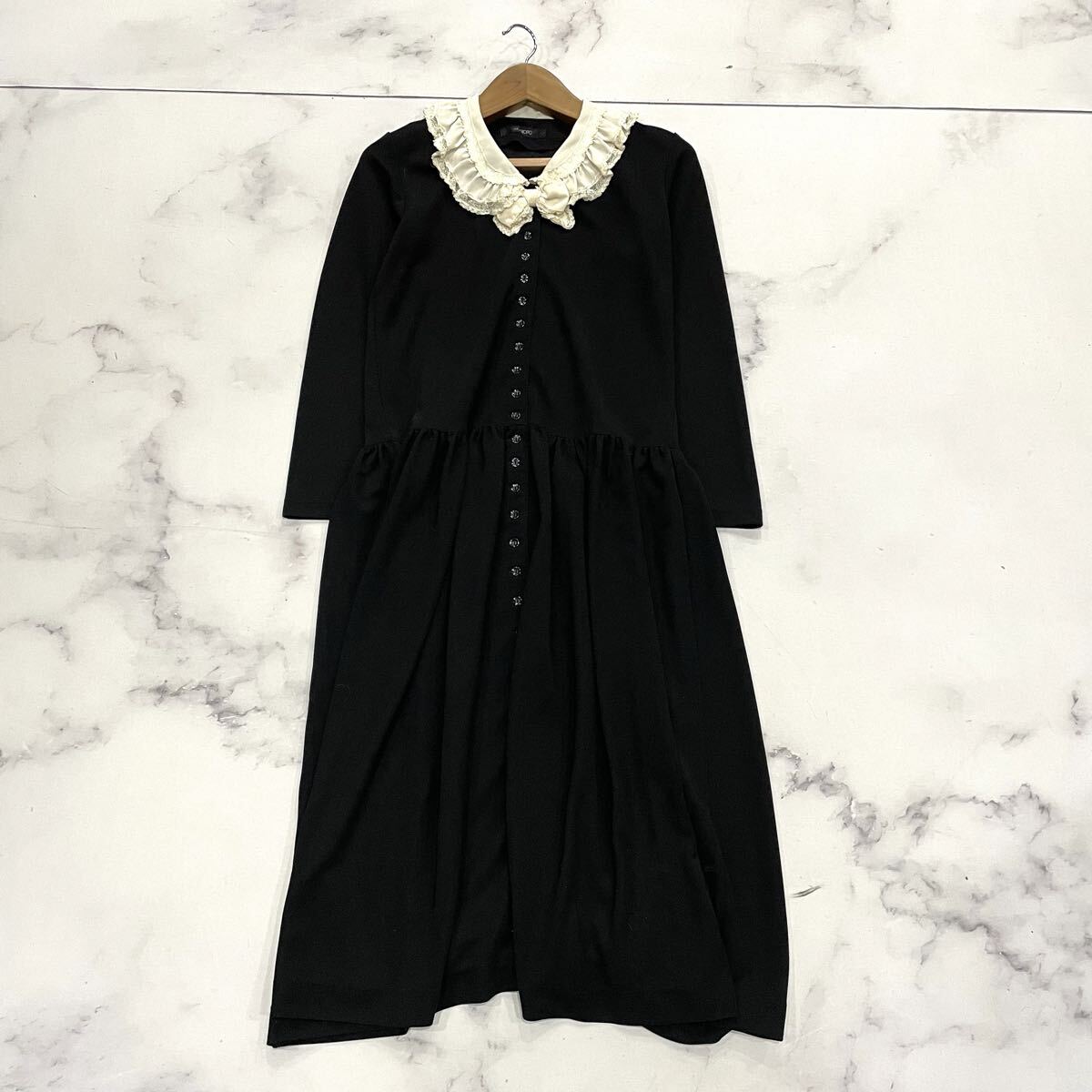 【新品未使用】インゲボルグ 白 パンジー柄 綿ローンスカート/2023年 春 幾何柄シフォンスカート/洗える(ロング・マキシ丈スカート) | MK