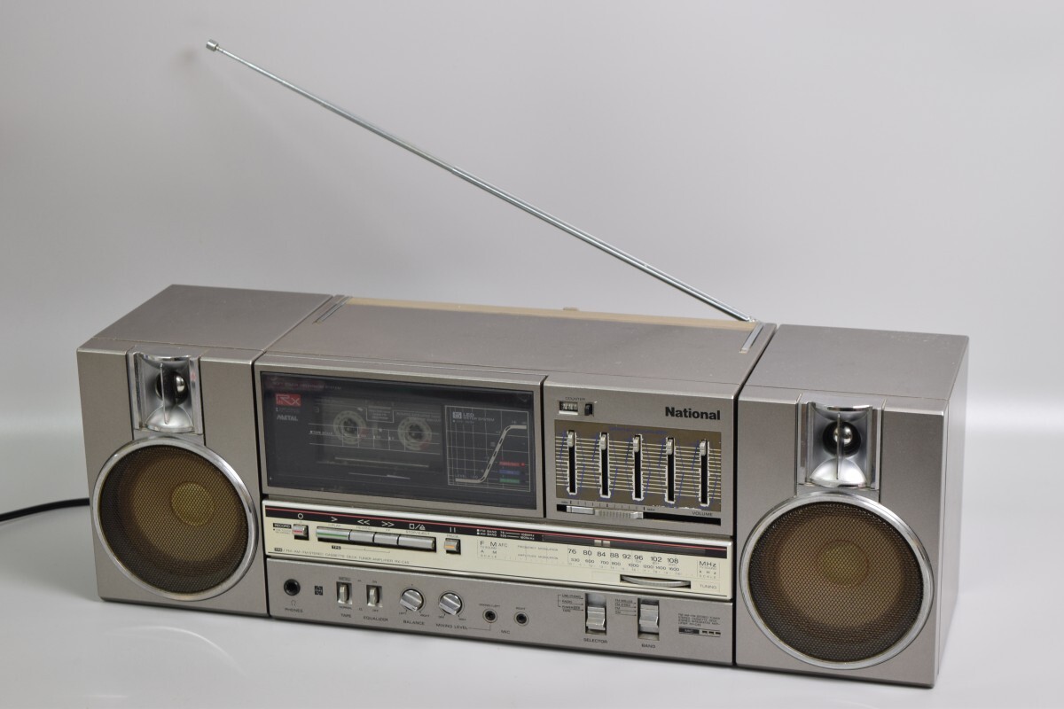 ナショナル RX-C45 FM/AMラジカセ スピーカー脱着可 動作品 希少 ナショナル RX-C45 FM/AMラジカセ スピーカー脱着可 動作品 希少