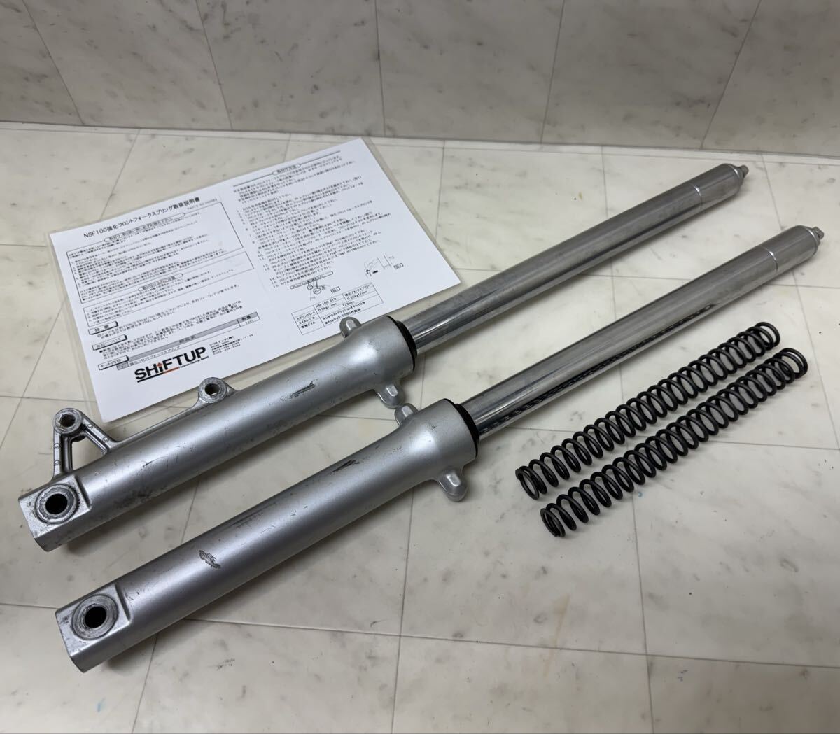 NSR50純正フロントフォーク ホンダ NSR50 フロントフォーク 左右 純正 中古 バイク 部品