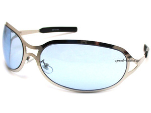METAL OVAL SUNGLASS SILVER × LIGHT BLUE/メタルオーバルサングラスlenny kravitzレニークラビッツビッグフレームhideモデルx japanヒデ