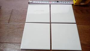 ★☆ INAX イナックス タイル 100角 白4枚セット 未使用品 送料210円 ☆★