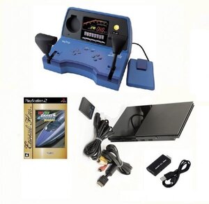 PS2 電車でGO!山陽新幹線コントローラー(メンテナンス済)+PS2本体 SCPH-90000+山陽新幹線編ソフト(エターナルヒッツ) 動作保証 即納
