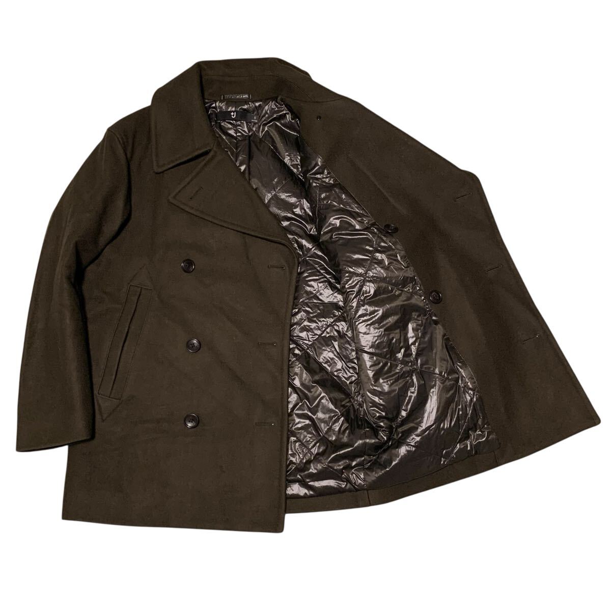 【極美品】UNIQLO＋J ジルサンダー オーバーサイズピーコート サイズXL ユニクロ公式 | ウールブレンドオーバーサイズピーコート