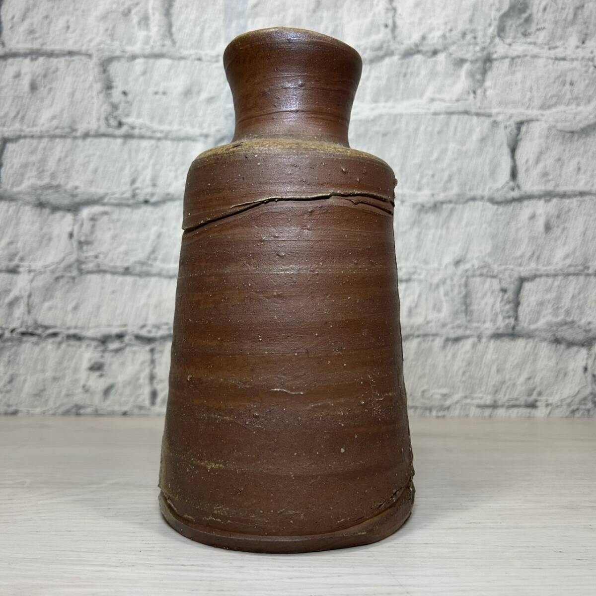 備前焼　手桶花入れ　花器　花瓶 置物　骨董品　手付花入 備前焼 手桶花入れ 花器 花瓶 置物 骨董品 手付花入