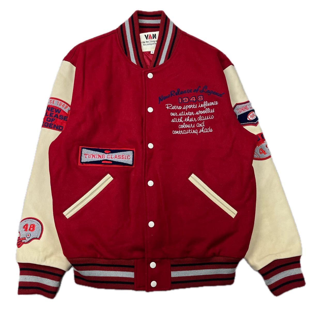 VAN スタジャン 水色 ヴィンテージアイテム VAN スタジャン 水色 ヴィンテージアイテム VAN スタジャン 水色