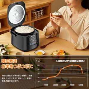 蒸し料理もできる3号炊き炊飯器 多機能省スペース