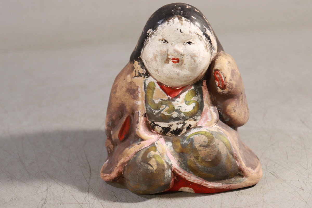 e1491 鵤幸右衛門 お福 高さ14cm 人形屋 幸右衛門 伏見人形 土人形 e1491 鵤幸右衛門 お福 高さ14cm 人形屋 幸右衛門 伏見人形 土