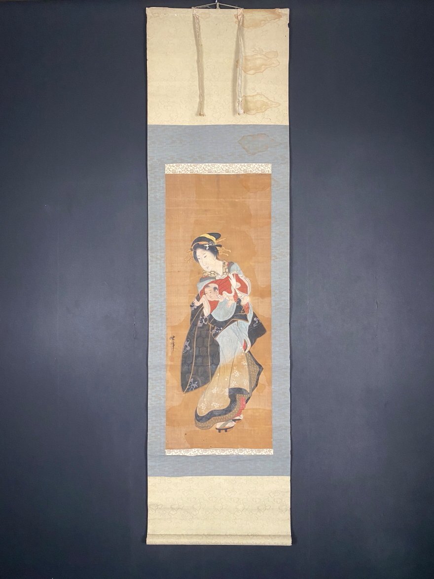 掛け軸 美人画 浮世絵 年中掛け 古画 2025年最新】Yahoo!オークション -美人画掛軸の中古品・新品・未