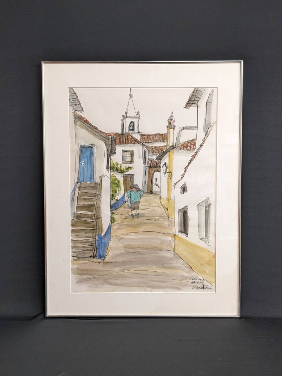 曳野豊重「 パリ の 裏街 」F6 風景画 油彩画 油絵 フランス 島根 の人 曳野豊重「 パリ の 裏街 」F6 風景画 油彩画 油絵 フランス