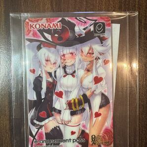 新品未開封 メタリックe-amusement pass カード かしましトリニティ コナクレ グリムアロエ グリアロ QMA クイズマジックアカデミー