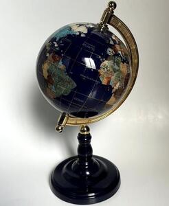 Глобус, натуральный камень, высота 32 см, лазурит? Предмет интерьера