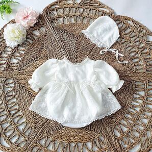 新品 ベビードレス お食い初め お宮参り ロンパース ワンピース 退院着 新生児 女の子 可愛い服 お出かけ