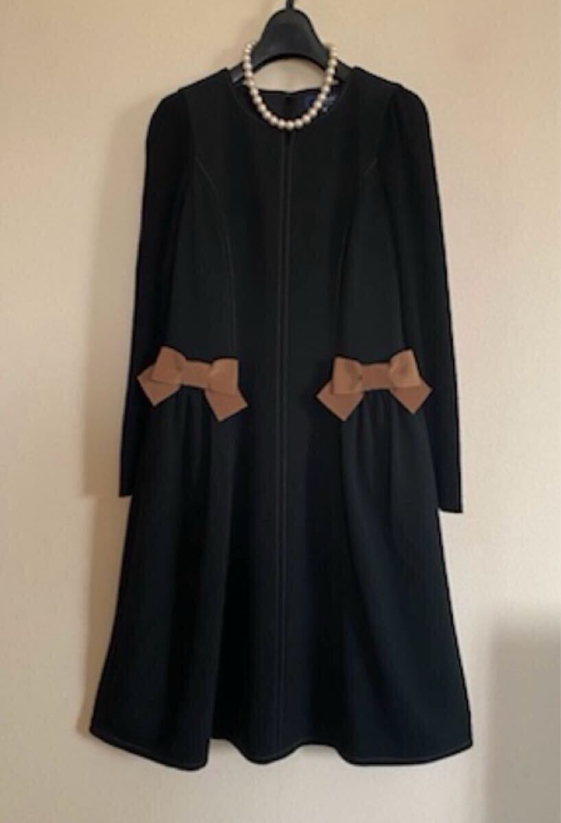 美品✨M’S GRACY フレアワンピース 38 黒×白 ハート柄 リボン付き 2025年最新】Yahoo!オークション -エムズグレイシー ワンピース