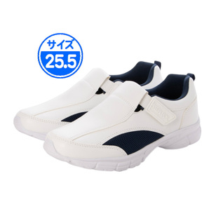 【新品未使用】25542 ナースシューズ ホワイトネイビー 25.5cm