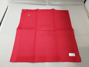 ROLEX ロレックスノベルティ チーフ Fisba スイス製 未使用長期保管品 赤 非売品 送料別 ハンカチ 手織り 綿100%
