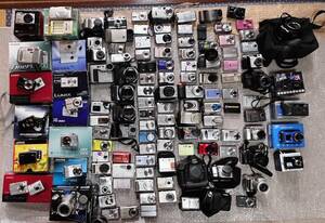 #C2 【約120台】 SONY Canon CASIO MINOLTA Nikon OLYMPUS ソニー キャノン カシオ ニコン カメラ Cyber shot EXILIM IXY まとめ ジャンク