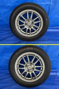 マナレイ DIOS es6 14インチ 14X5.5J +45 PCD100 美品 175/65R14 ヨコハマ 残山7~6分 2021年製 401494 コンテナ