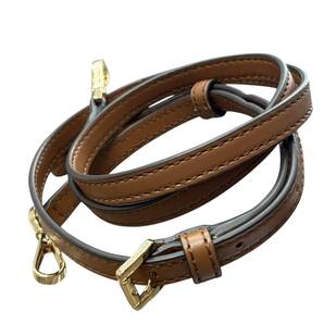 MICHEAL KORS マイケルコース バッグ用 ショルダーストラップ のみ 7穴 ブラウン系 レザー ゴールド金具 ロゴ レディース