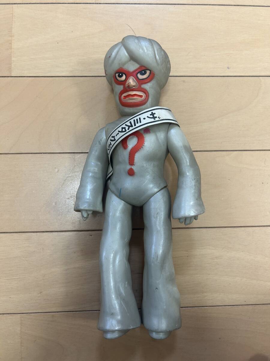 【当時物】マルサン ソフビ タイガーマスク ミスター不動　袋入り未開封 当時物】マルサン ソフビ タイガーマスク ミスター不動 袋入り未開封