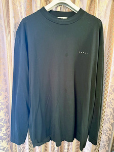 Бесплатная доставка! Красивый, только примеряли, цена 50 000! MARNI Marni Marni черный длинный T 56/аутентичный подлинный большой размер